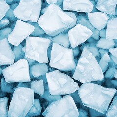 White ice patterns sparkle in the sunlight, enhancing the purity of winter, winter time, ice white