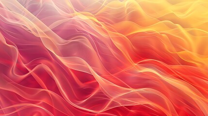 Obraz premium A flowing gradient of vibrant red, orange, and yellow forming energetic waves.