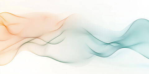 Sophisticated abstract background with dynamic orange and teal fluid waves. A clean, minimalist design suitable for professional and creative use.