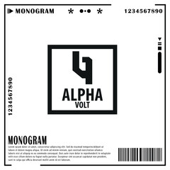 Logo Monogram Style - Vector Template for Initial Letter A and V