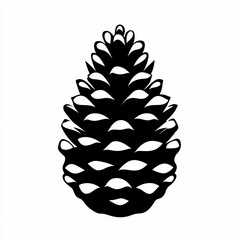 Obraz premium Silhouetted pine cone, detailed illustration. (1)