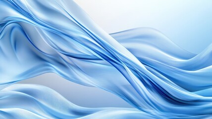 Obraz premium Flowing blue abstract waves creating sense of motion and tranquility