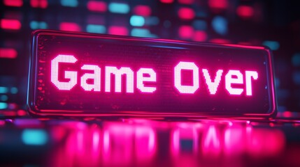 abstract Animation of game over text background.