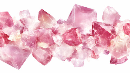 Pink Crystal Cluster Illustration