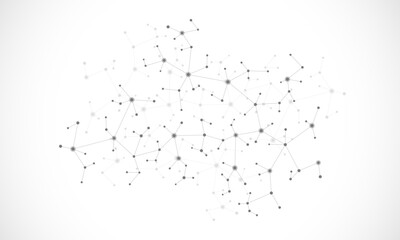 Molecular structure and genetic engineering, molecules DNA, neural network, scientific research. Abstract background for innovation technology, science, healthcare, and medicine