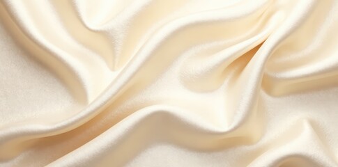 Obraz premium Creamy beige silk fabric wallpaper Soft, luxurious texture , design element, texture, wallpaper
