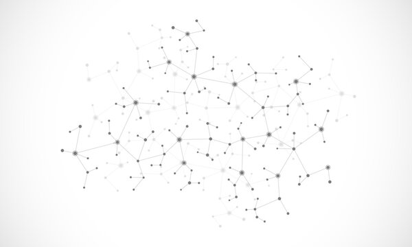 Molecular structure and genetic engineering, molecules DNA, neural network, scientific research. Abstract background for innovation technology, science, healthcare, and medicine