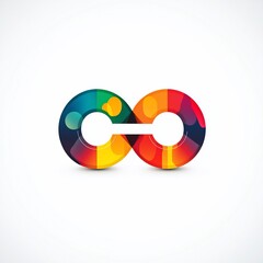 Abstract colorful infinity symbol.