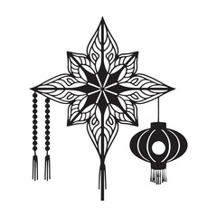 Festive lights and decorations for a grand festival
