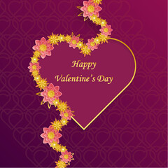 Happy valentine day invitation card