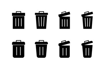 Trash icon vector isolated on white background. trash can icon. Delete icon vector