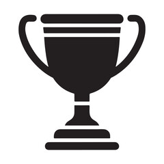 Simple black silhouette of a trophy cup
