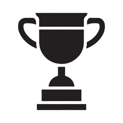 black trophy silhouettes on a white background.