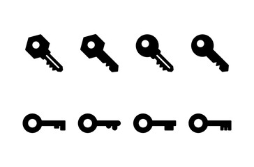 Key icon vector isolated on white background. Key vector icon. Key symbol. security