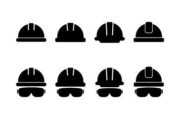 Helmet icon vector isolated on white background. Motorcycle helmets. Racing helmet. construction helmet icon. Safety helmet