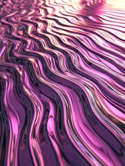 Obraz premium Neon Wave Pattern with Vibrant Light Trails on a Dark Background