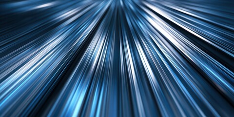Fototapeta premium Abstract Blue Light Rays Creating Dynamic Energy Background