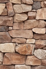 Natural Stone Wall Texture in Earthy Tones and Varied Shapes
