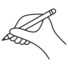 hand writing with pencil