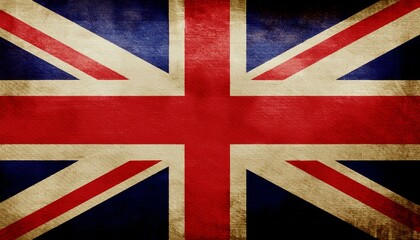 Fototapeta premium Old Vintage Kingdom of Great Britain Flag