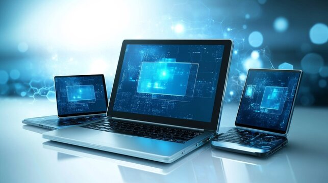 Cybersecurity Digital Technology Security 3D Illustration