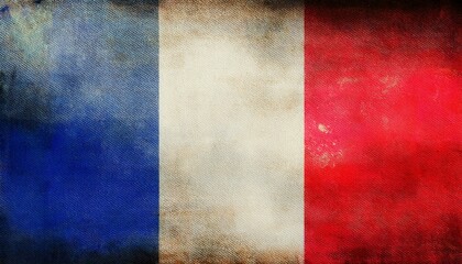 Old Vintage France Flag