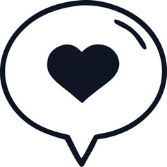 heart with speech bubble