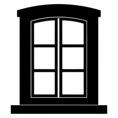 IDE Window Black Silhouette Vector Art