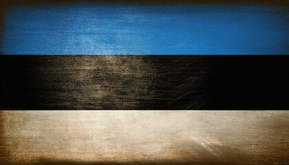 Old Vintage Estonia Flag