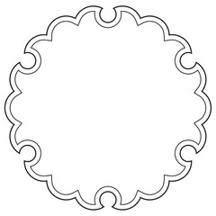 雪輪文様のベクターイラスト