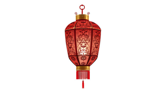 Red Chinese Lantern: A traditional symbol of good luck and prosperity, this vibrant red lantern is a stunning visual representation of Chinese New Year celebrations.
