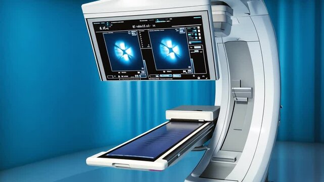 Advanced medical imaging machine in a high-tech healthcare setting.