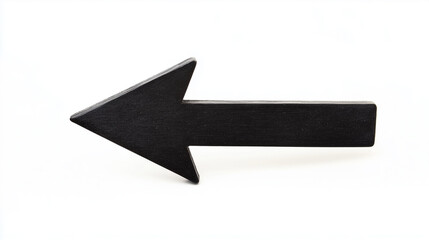 Fototapeta premium Black directional arrow isolated