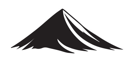 Mountain Silhouette in Simple Artistic Style
