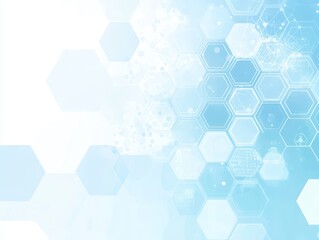 Abstract blue hexagon pattern background.