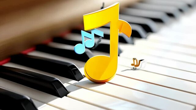 Melody in focus: a video capturing the essence of a single musical note as it resonates through the visual space, embodying the beauty of sound and rhythm.