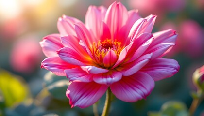 Obraz premium Vibrant Pink Lotus Flower in Soft Morning Light