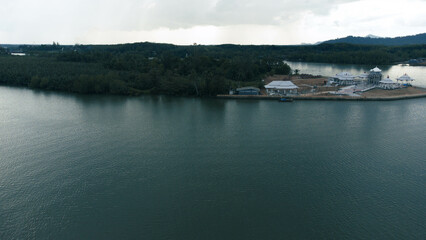 aerial view of the port of Chanthaburi, Thailand

