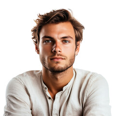 Obraz premium Confident Man Portrait for Professional Use on transparent background