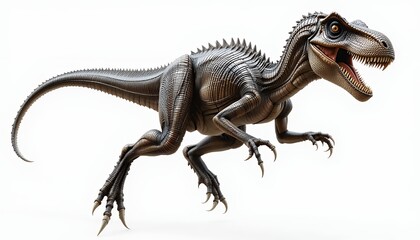 Obraz premium Ferocious Prehistoric Dinosaur 3D Render: Powerful Predator in Attack Position