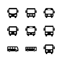 Bus icon set. bus vector icon