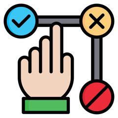 Sales and Job Activity Symple Lineal Color Icon Vector