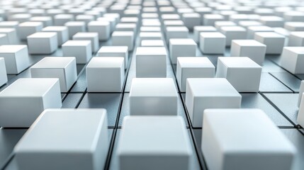 Obraz premium A close up of many white cubes arranged in a grid