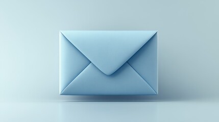 Light blue, 3D rendered envelope icon on a light blue background.