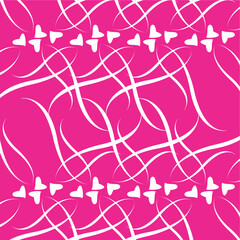 seamless pattern with pink flowers