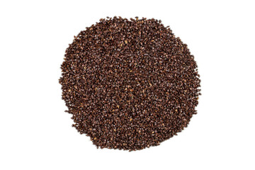 Sorrel seeds on a white background. A bunch of sorrel seeds.