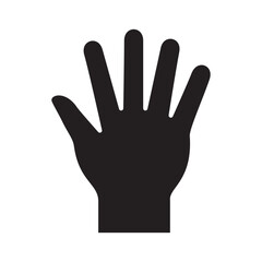 Hand icon, Facing down palm hand sign.
