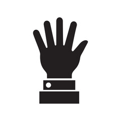 Hand icon, Facing down palm hand sign.