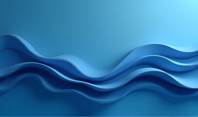 Fototapeta premium Abstract blue wave design with flowing lines and dynamic motion, High Quality Wallpaper Design, Generative Ai