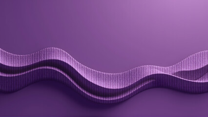 Fototapeta premium Abstract purple background with flowing waves and light lines, ideal for a modern design, wallpaper, Generative Ai